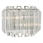 Dar TUV0908 Tuvalu 2 Light Wall Light Glass Polished Chrome