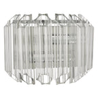 Dar TUV0908 Tuvalu 2 Light Wall Light Glass Polished Chrome