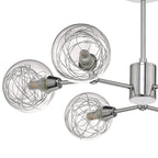 Dar TYK6450 Tyka 6 Light Semi Flush Polished Chrome Glass