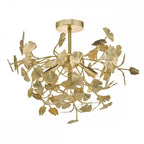 Dar YAD0435 Yadira 4 Light Semi Flush Gold Effect