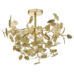 Dar YAD0435 Yadira 4 Light Semi Flush Gold Effect