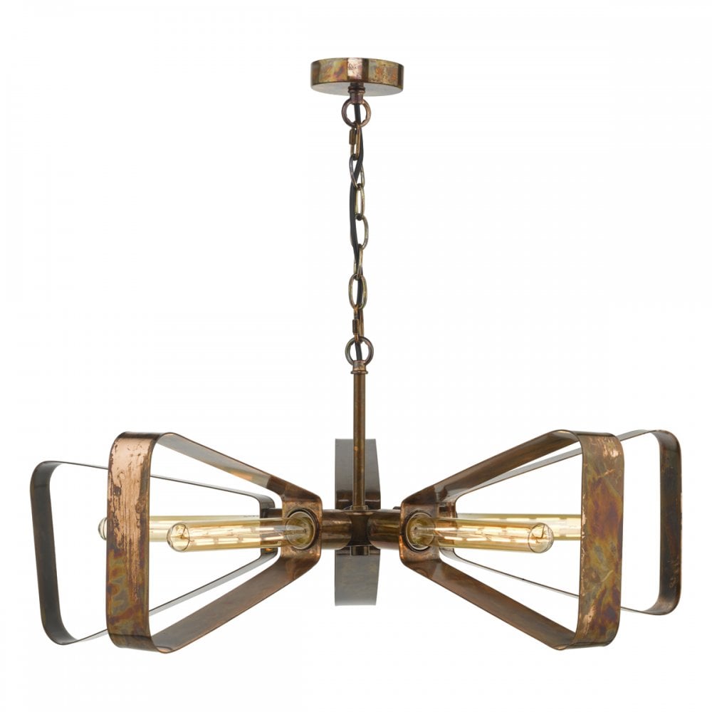Dar YAV0564 Yavanna 5 Light Pendant Oiled Copper