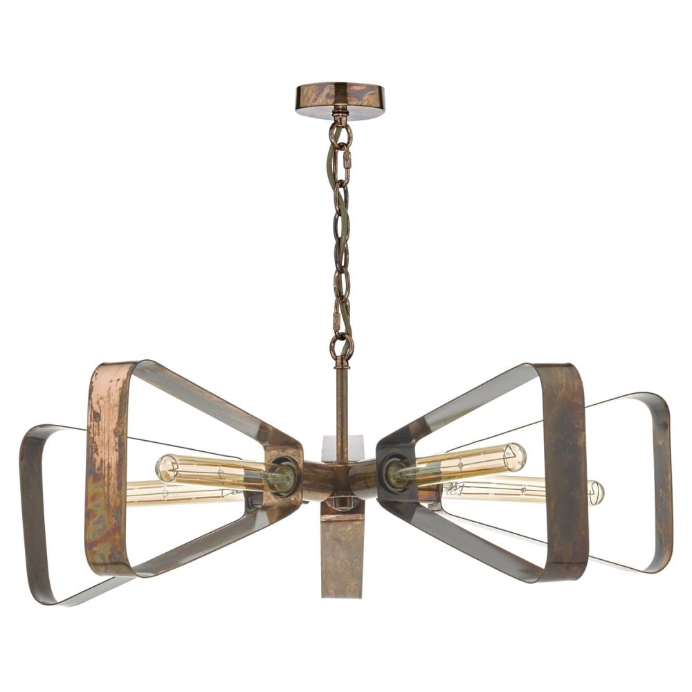 Dar YAV0564 Yavanna 5 Light Pendant Oiled Copper