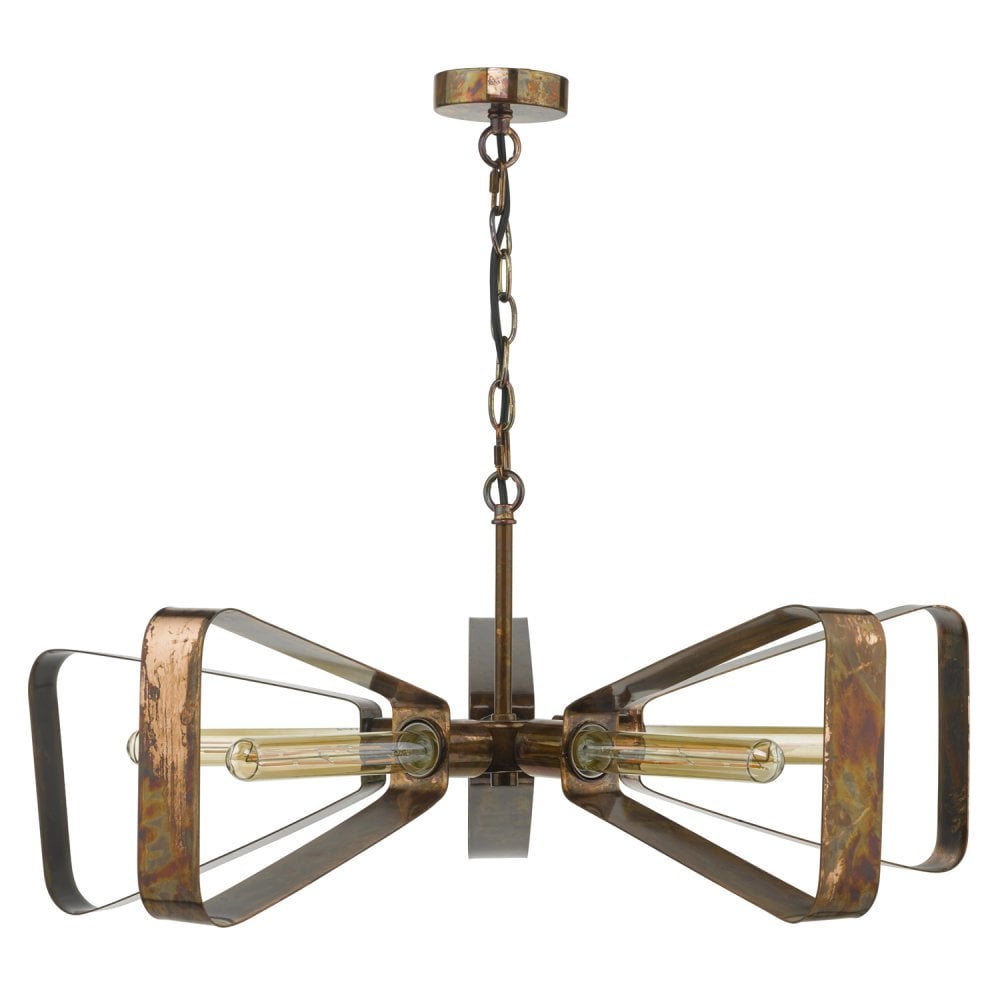 Dar YAV0564 Yavanna 5 Light Pendant Oiled Copper
