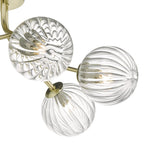 Dar YIS6435 Yiska 6 Light Semi Flush Gold Glass