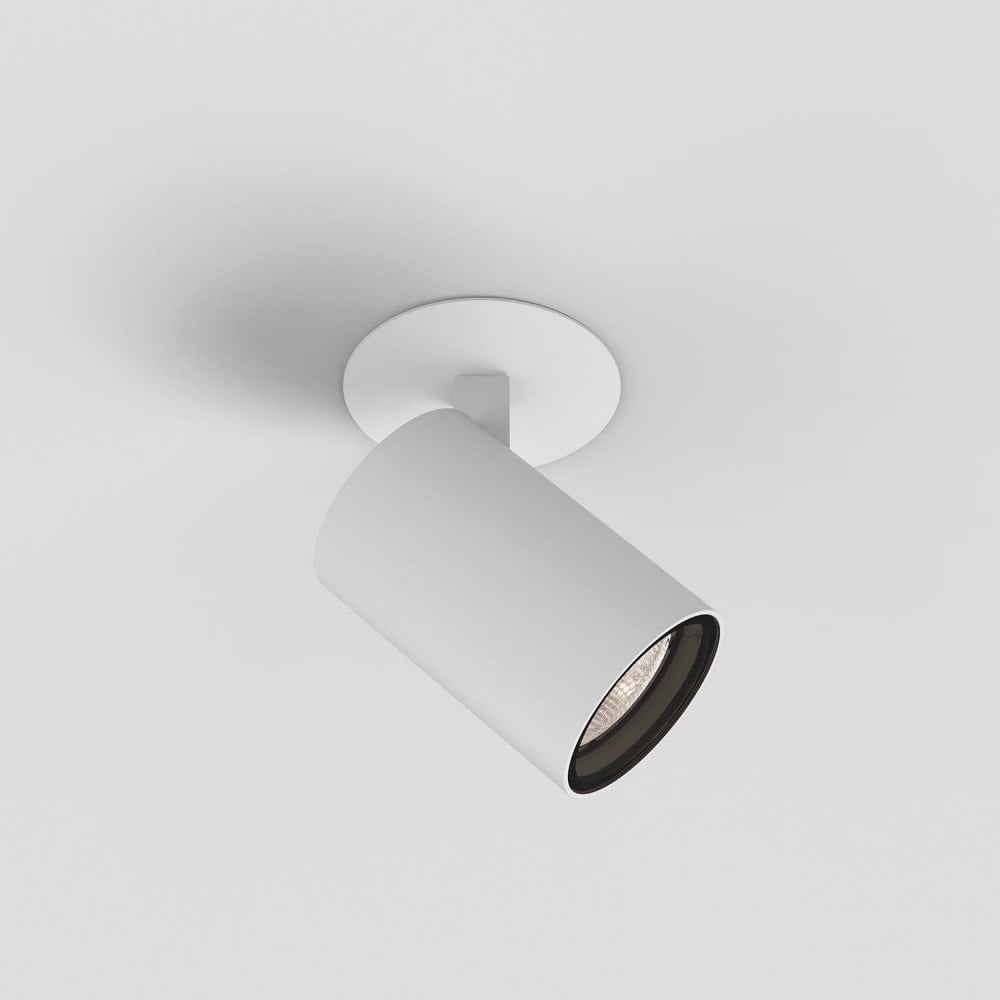 1393007 Aqua Recessed Bathroom Spotlight Matt White
