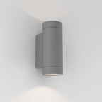 Dartmouth Twin GU10 Outdoor Wall  Light Textured Grey