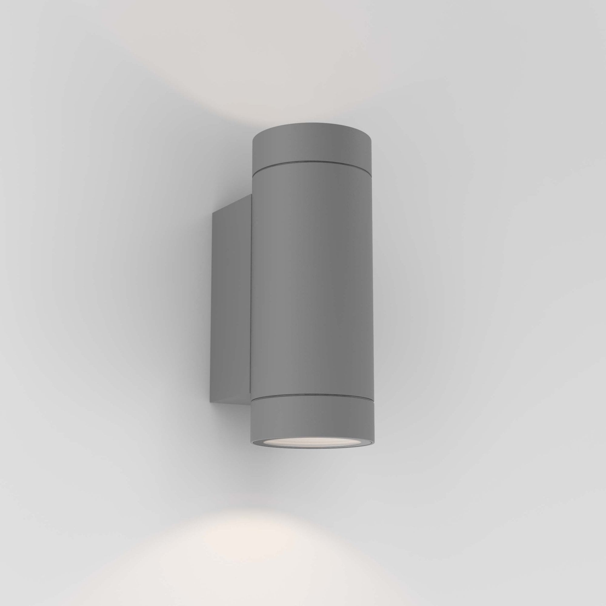Dartmouth Twin GU10 Outdoor Wall  Light Textured Grey