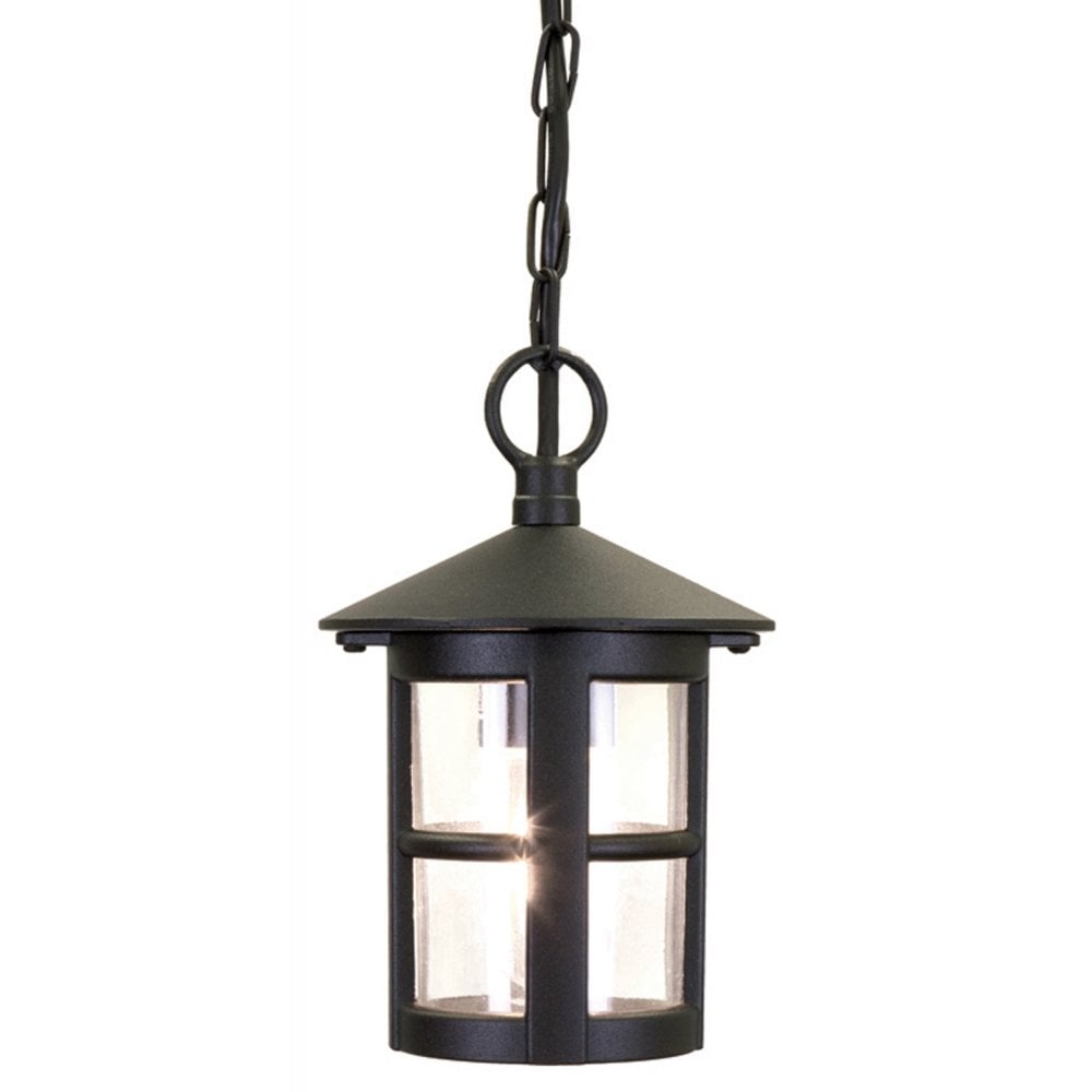 BL21B-BLACK Hereford Outdoor 1 Light Chain Lantern Black (S)