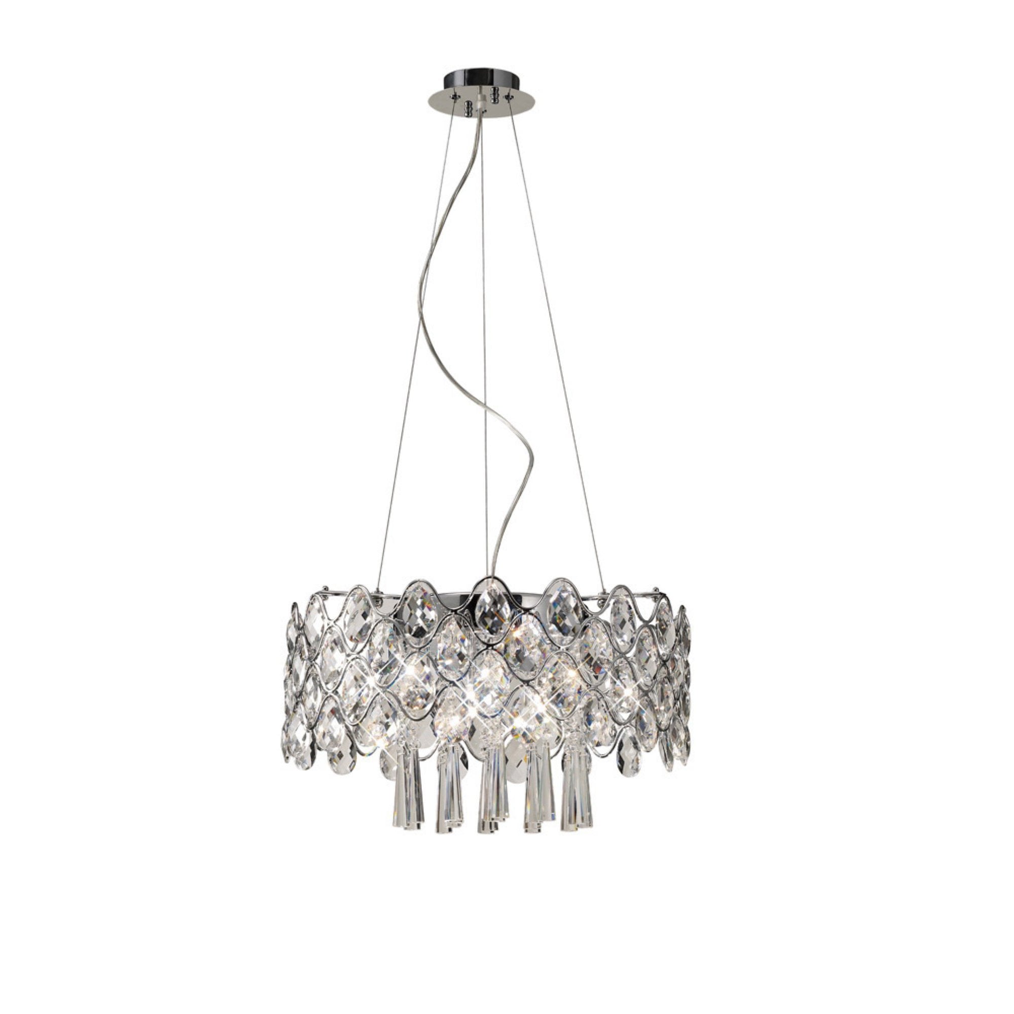 IL31061 Kenzie Pendant 10 Light G9 Polished Chrome/Crystal