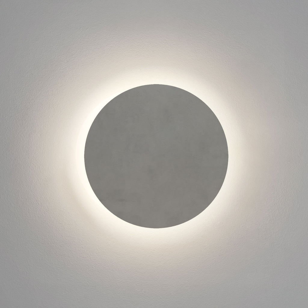 Eclipse Round 300LED Outdoor Coastal Wall  Light Matt Concrete
