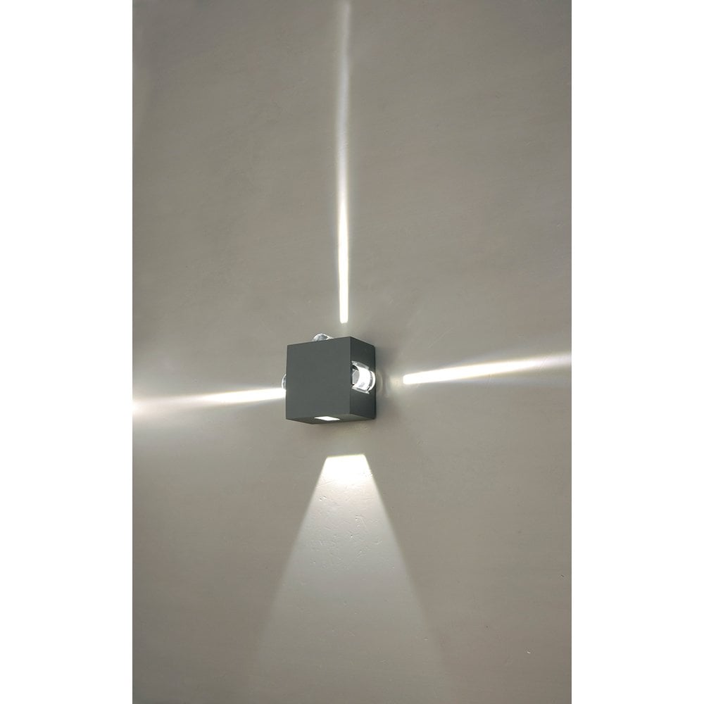 AGNER 4W Agner Outdoor 4 Light LED Wall Light Graphite