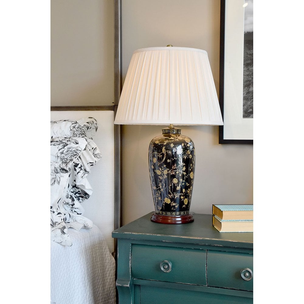 BLACKBIRDS/TL Black Birds 1 Light Table Lamp Black and Gold