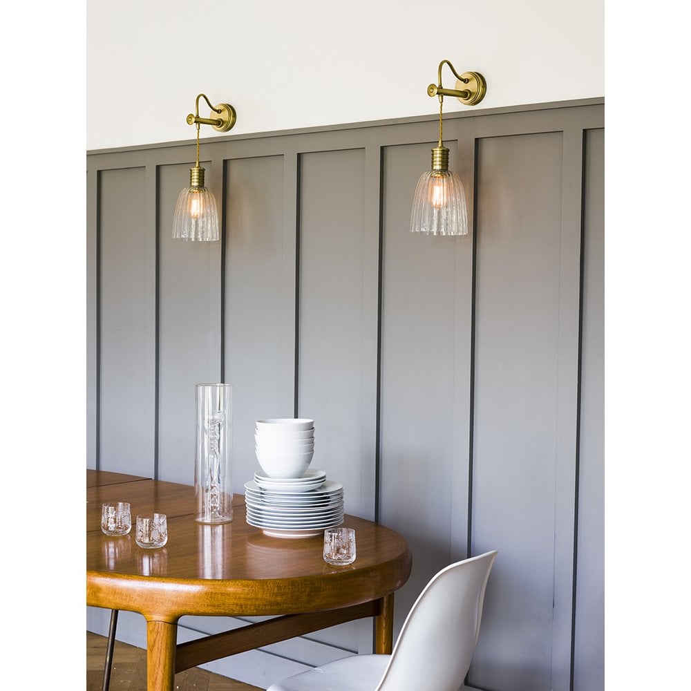DOUILLE1 AB Douille 1 Light Wall Light Aged Brass