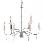 FP9 POL NICKEL Finsbury Park 9 Light Chandelier Polished Nickel
