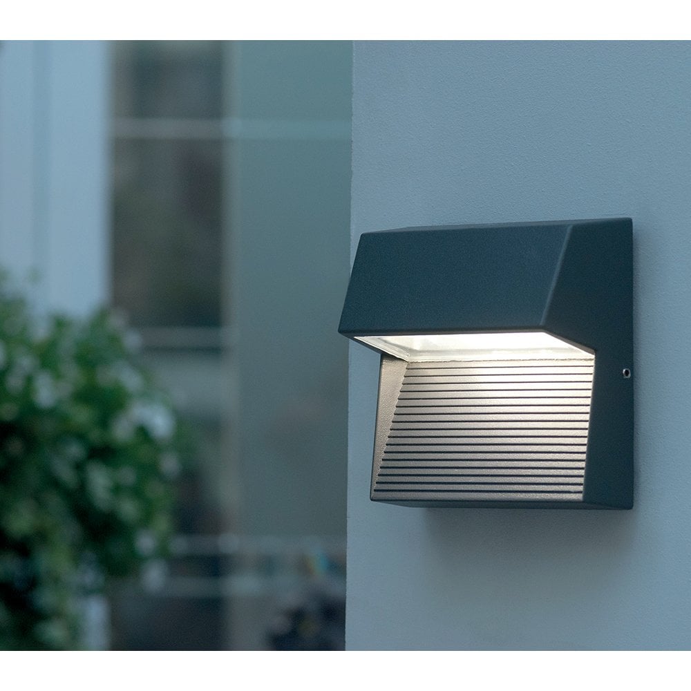 FREYR SQ Freyr Sp Square Outdoor 1 Light LED Wall Light Graphite