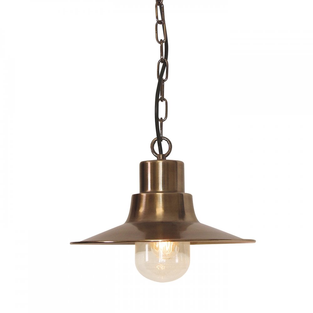 SHELDON CH BR Sheldon Outdoor 1 Light Chain Lantern Aged Brass