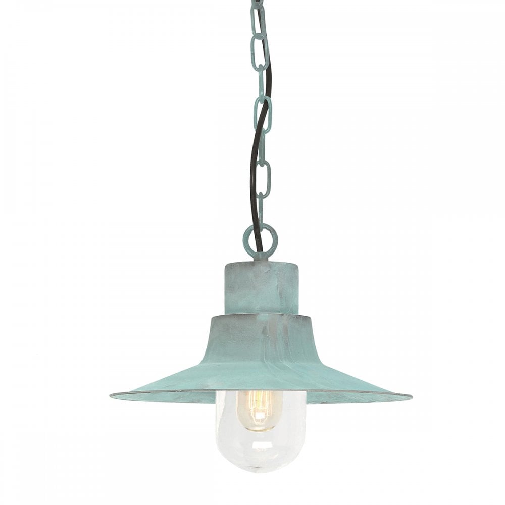 Sheldon Outdoor 1 Light Chain Lantern Verdigris