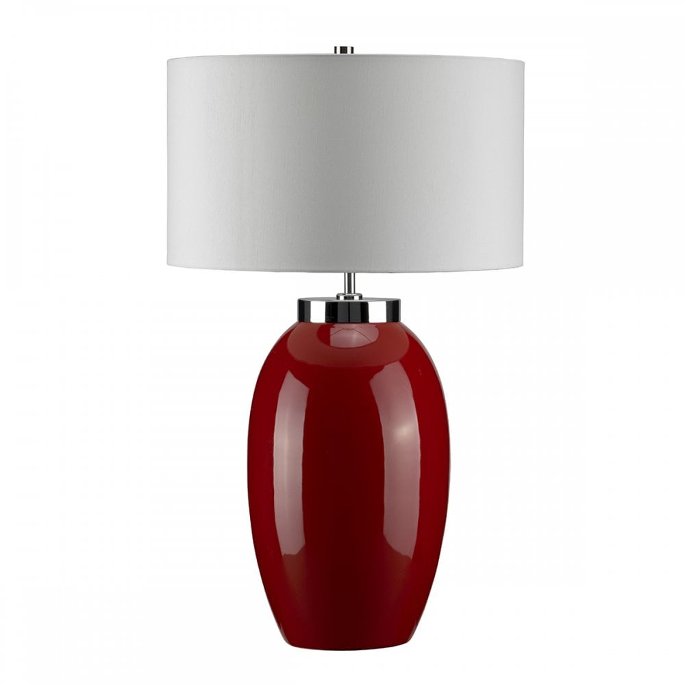 VICTOR LRG/TL RD Victor 1 Light Large Table Lamp Red