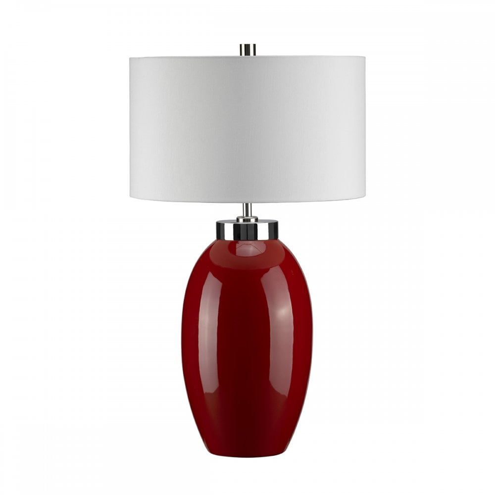 VICTOR SM/TL RD Victor 1 Light Small Table Lamp Red