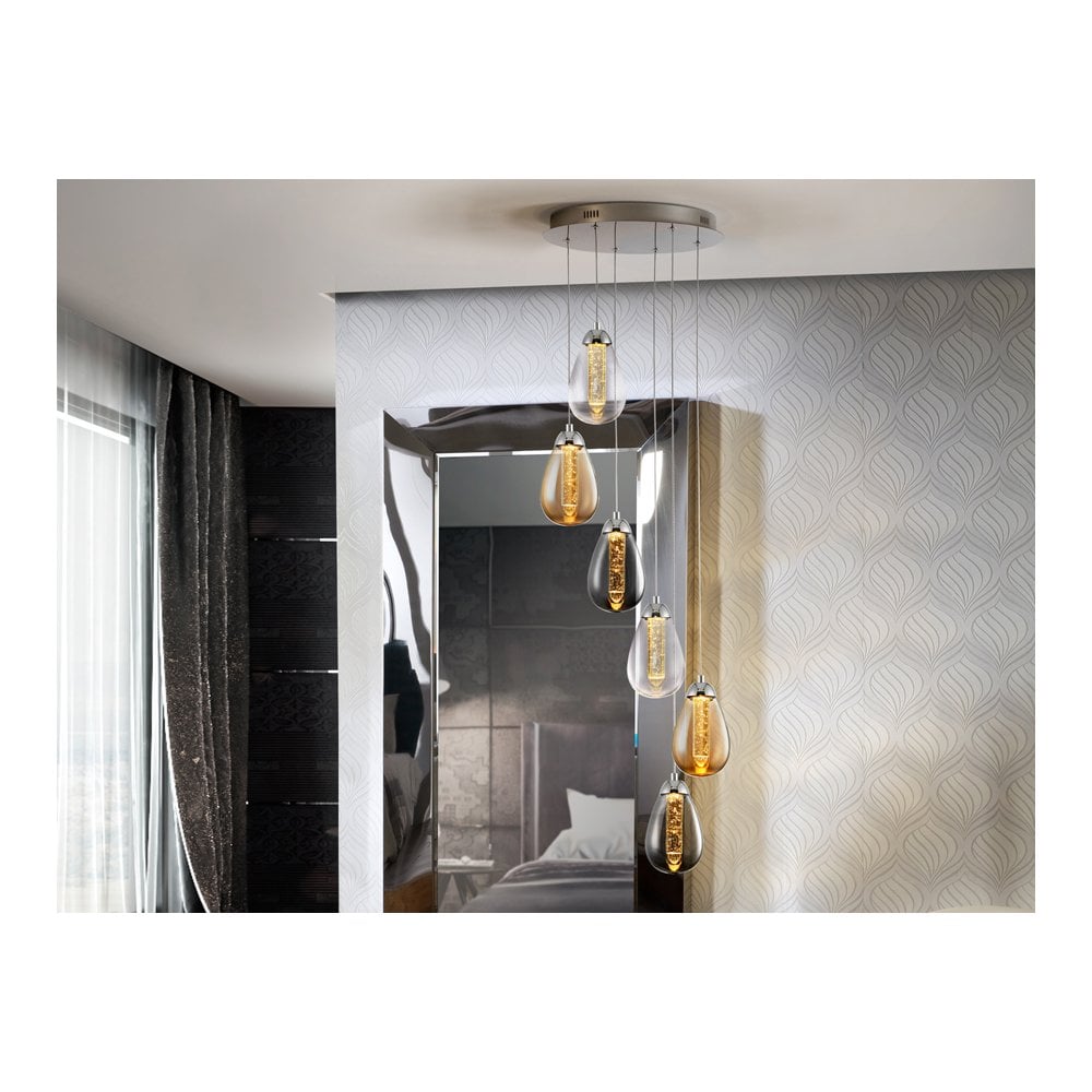 394834 Taccia 6 LED Pendant Light Chrome