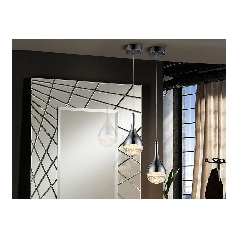 773106 Elie 1 LED Pendant Light Chrome