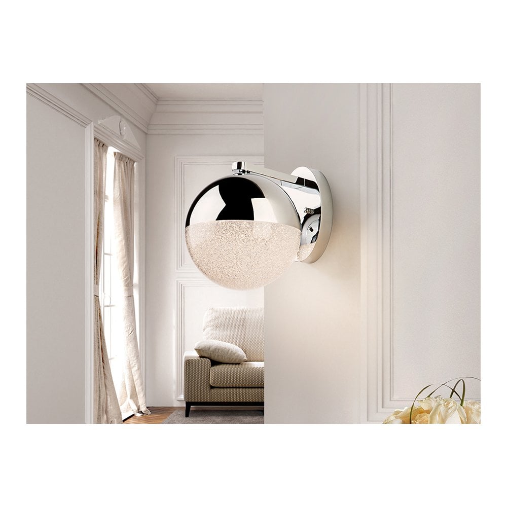 793371 Sphere LED Wall Light Chrome