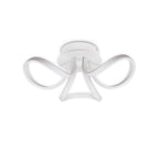 M6035 Knot Blanco Ceiling 48cm Round 3 Looped Arms 36W LED White/Frosted Acrylic
