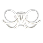 M6037 Knot Blanco Ceiling 74cm Round 5 Looped Arms 60W LED Dimmable White/Frosted Acrylic