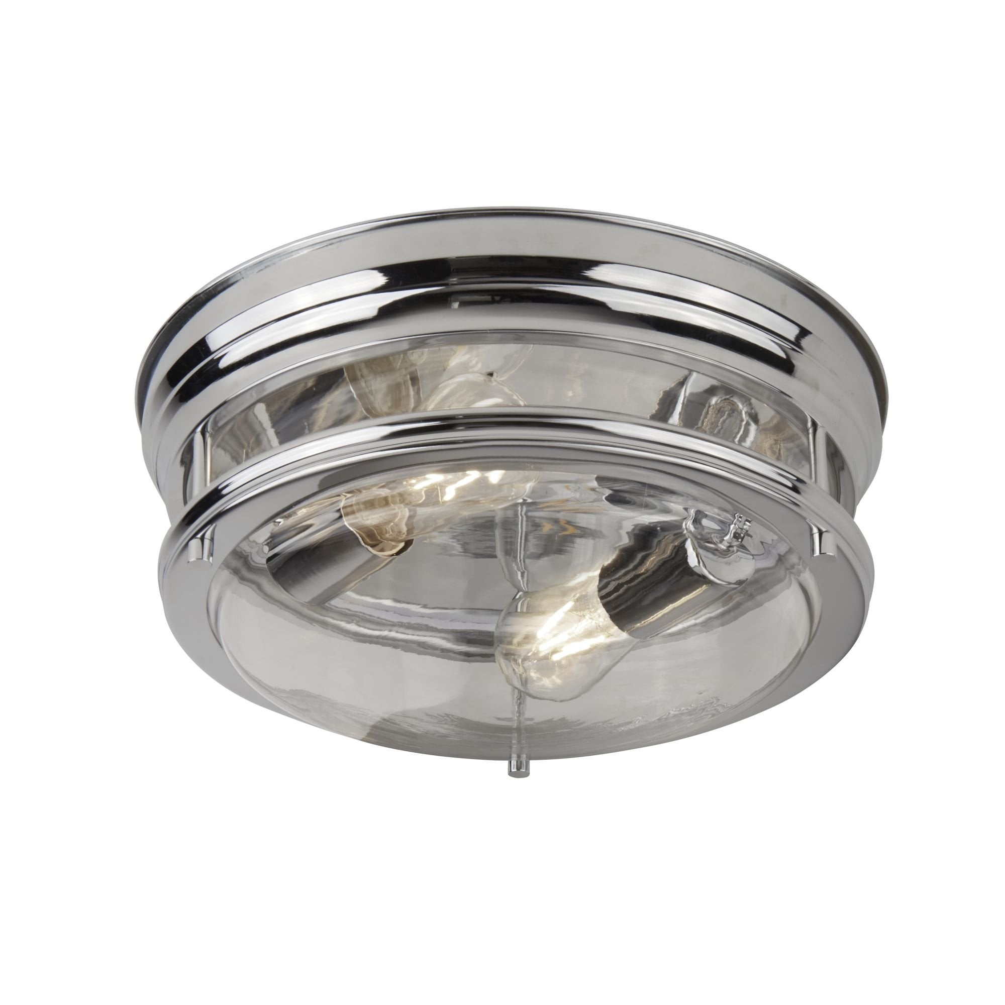 5182CC Edinburgh 2 Light Flush Chrome With Clear Glass