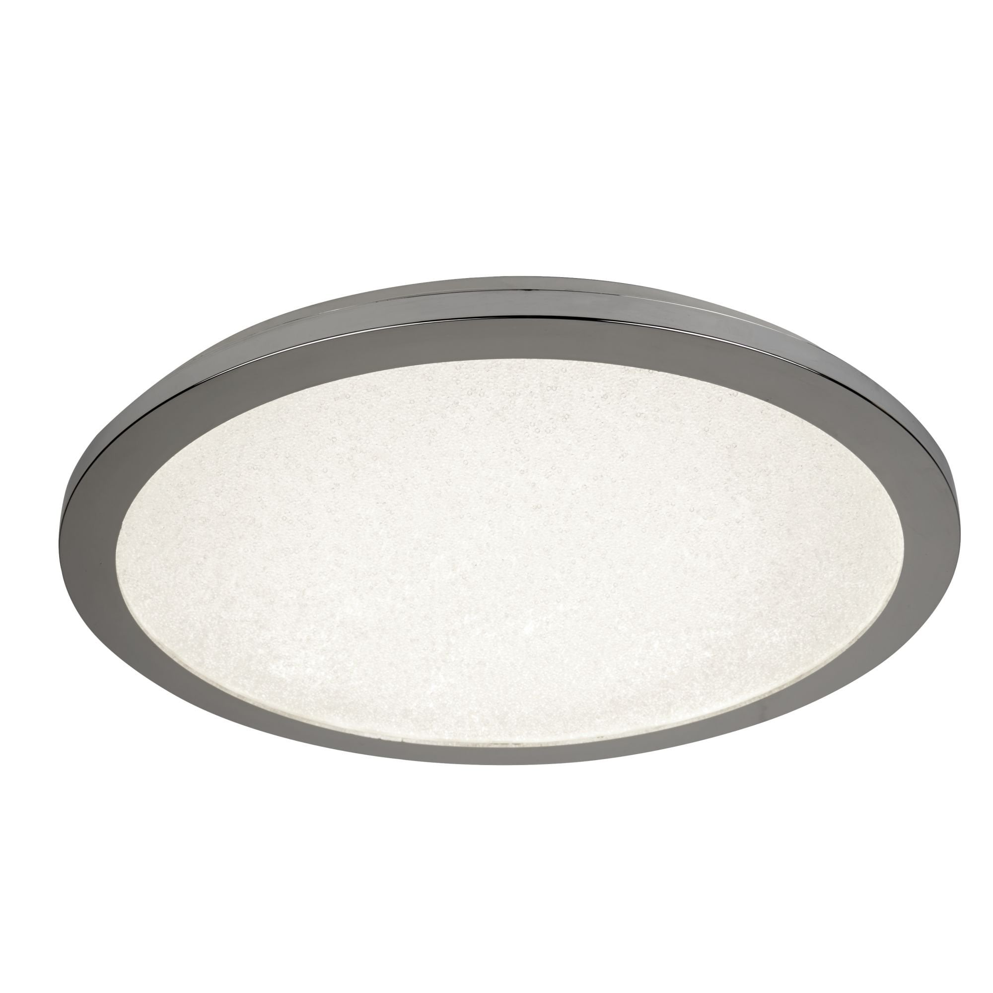 8100-30CC LED Flush Ceiling Light Chrome And Crystal Sand