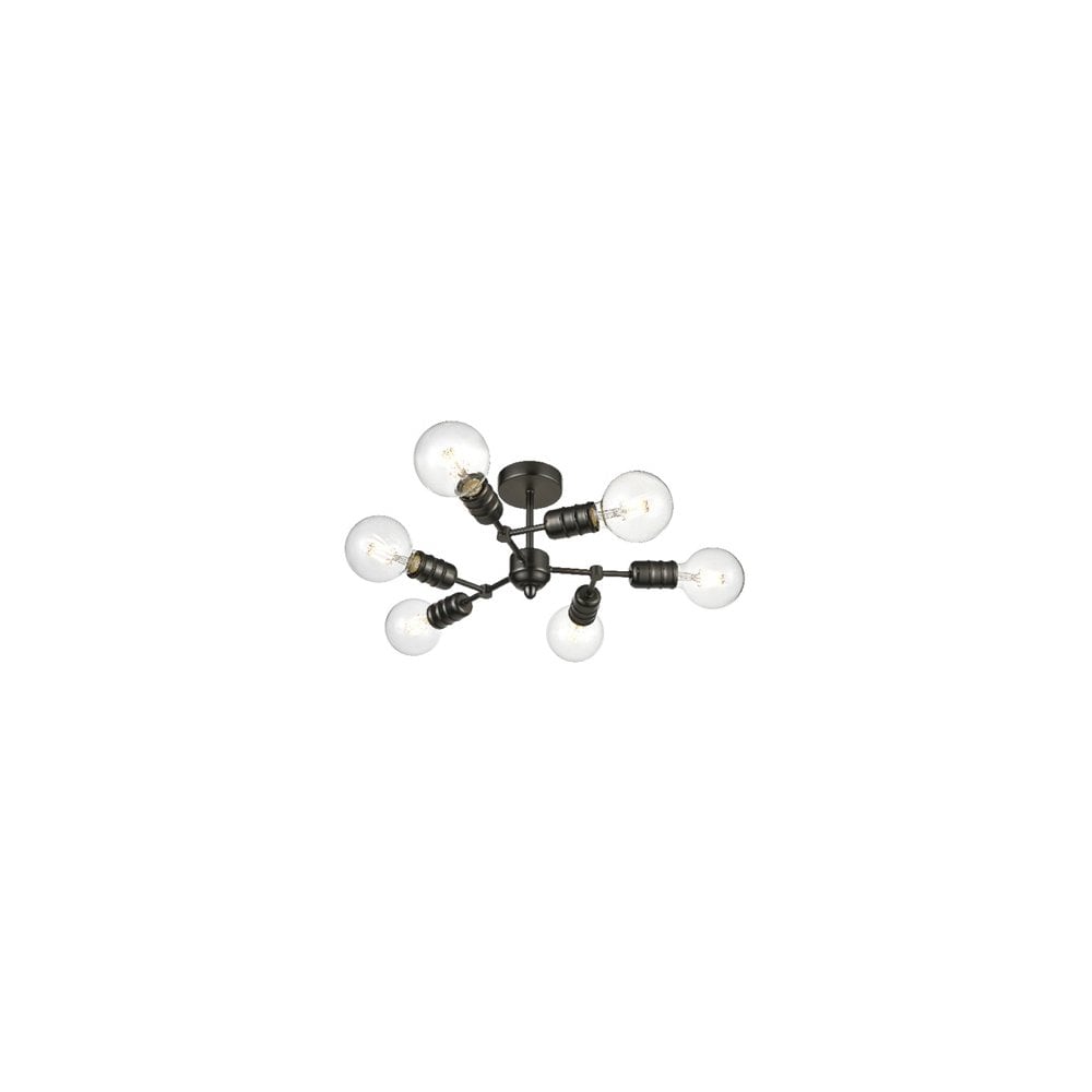 FL2408-6 6 Light Ceiling / Wall Gunmetal