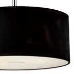 Dar ZAR1722 Zaragoza 3 Light Pendant Black 600MM