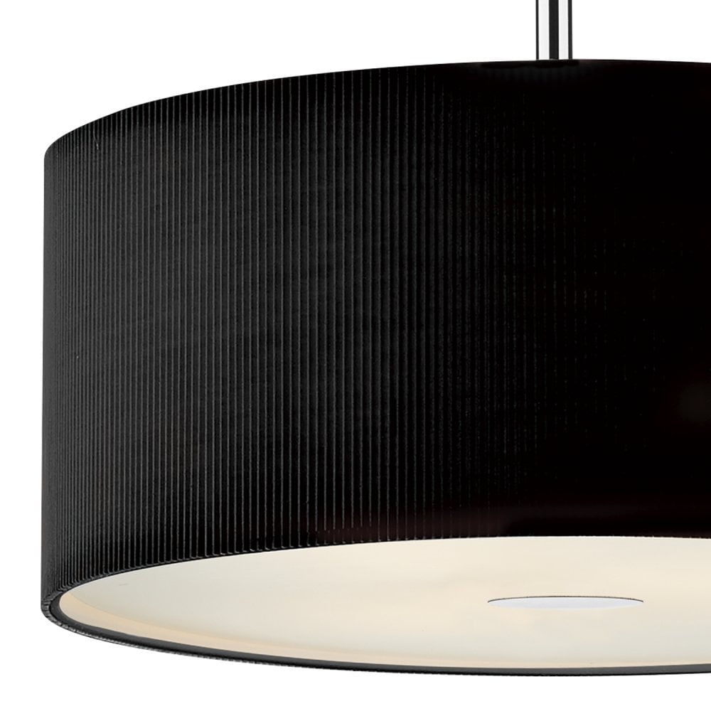 Dar ZAR1722 Zaragoza 3 Light Pendant Black 600MM