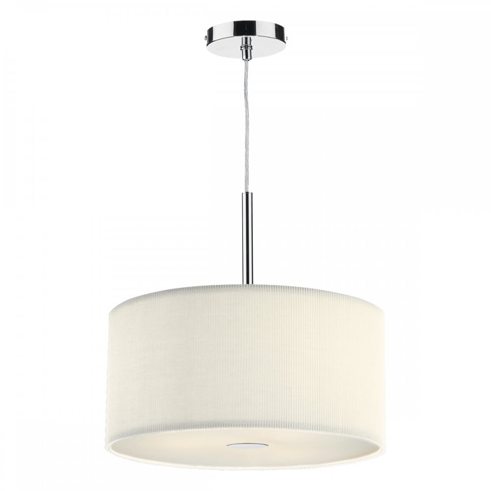 Dar ZAR1033 Zaragoza 3 Light Pendant Cream 400MM