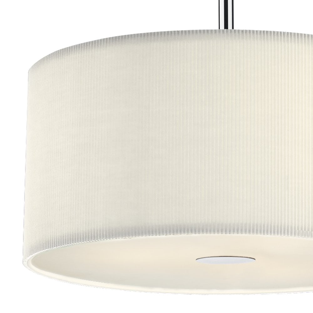 Dar ZAR1033 Zaragoza 3 Light Pendant Cream 400MM