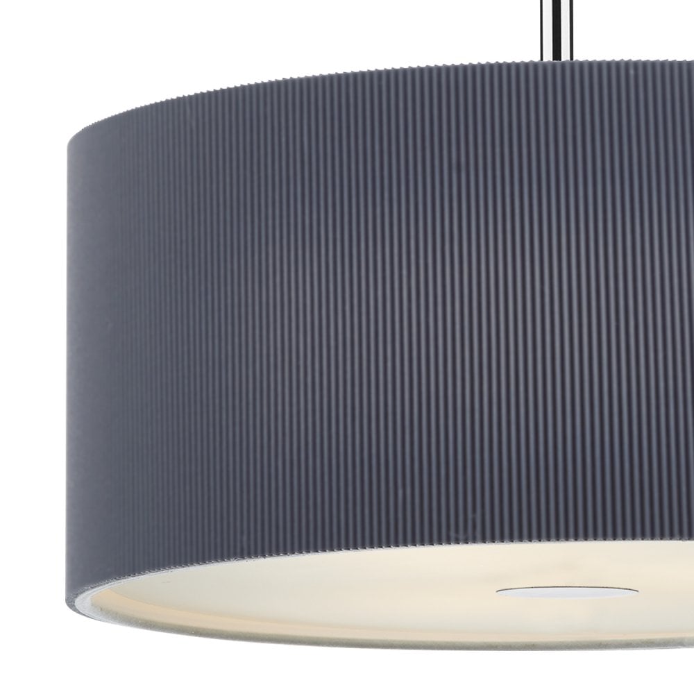 Dar ZAR1739 Zaragoza 3 Light Pendant Grey (S)
