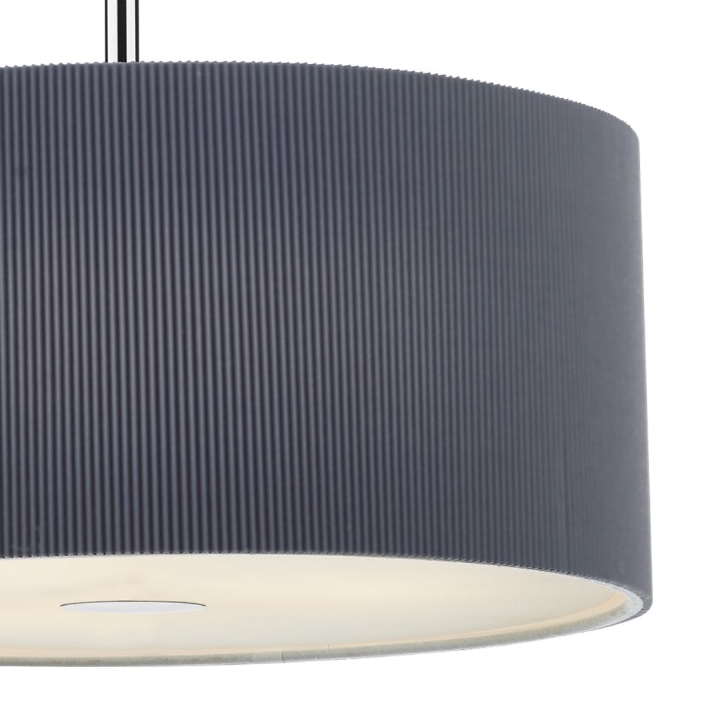 Dar ZAR1739 Zaragoza 3 Light Pendant Grey (S)