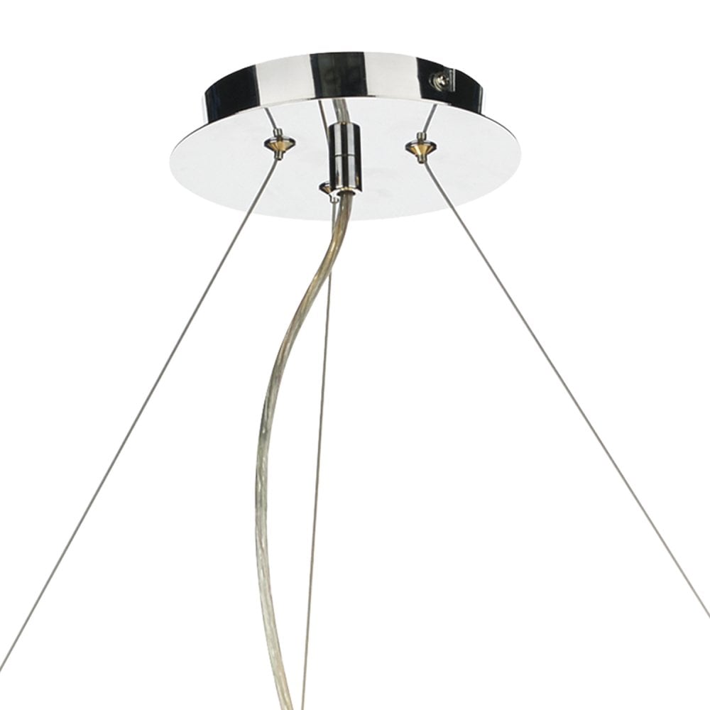 Dar ZAR0633 Zaragoza 6 Light Pendant Cream 90CM