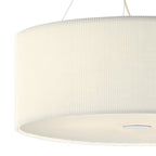 Dar ZAR0633 Zaragoza 6 Light Pendant Cream 90CM
