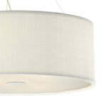 Dar ZAR0633 Zaragoza 6 Light Pendant Cream 90CM