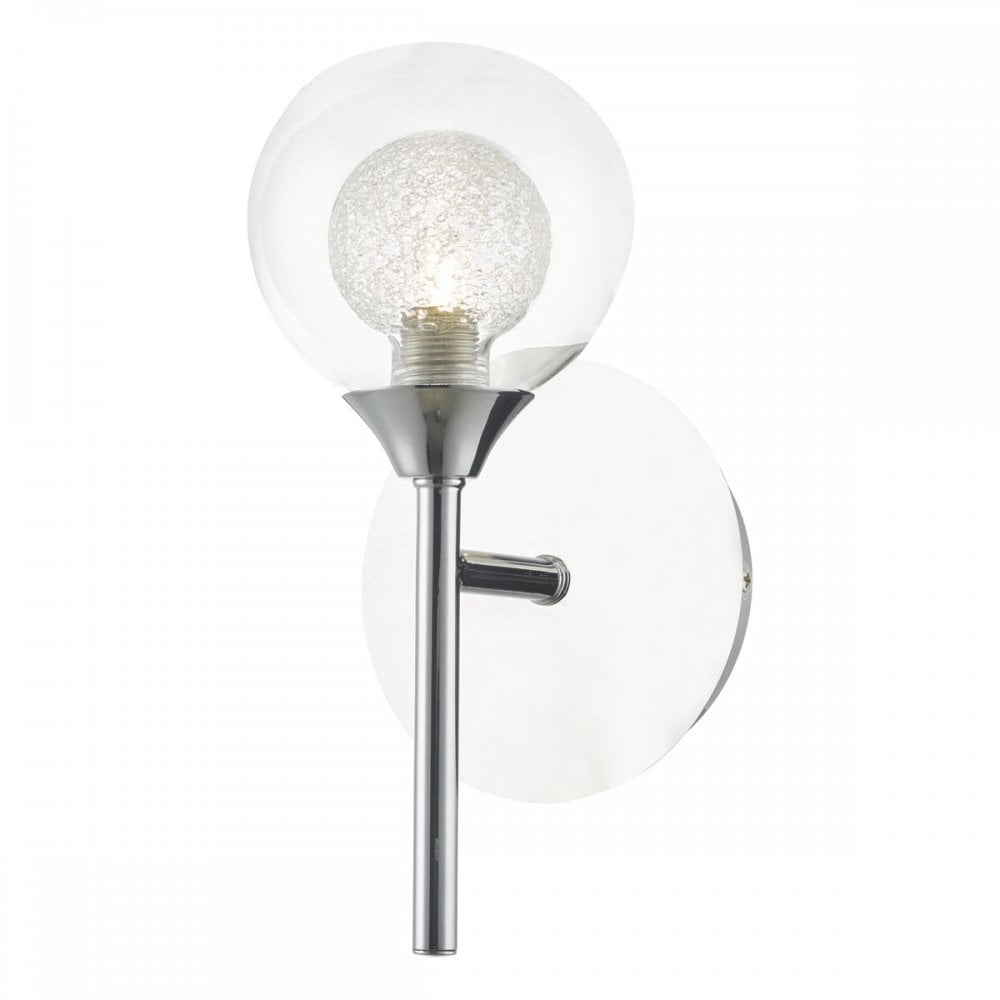 Dar ZEK0750 Zeke Wall Light Polished Chrome