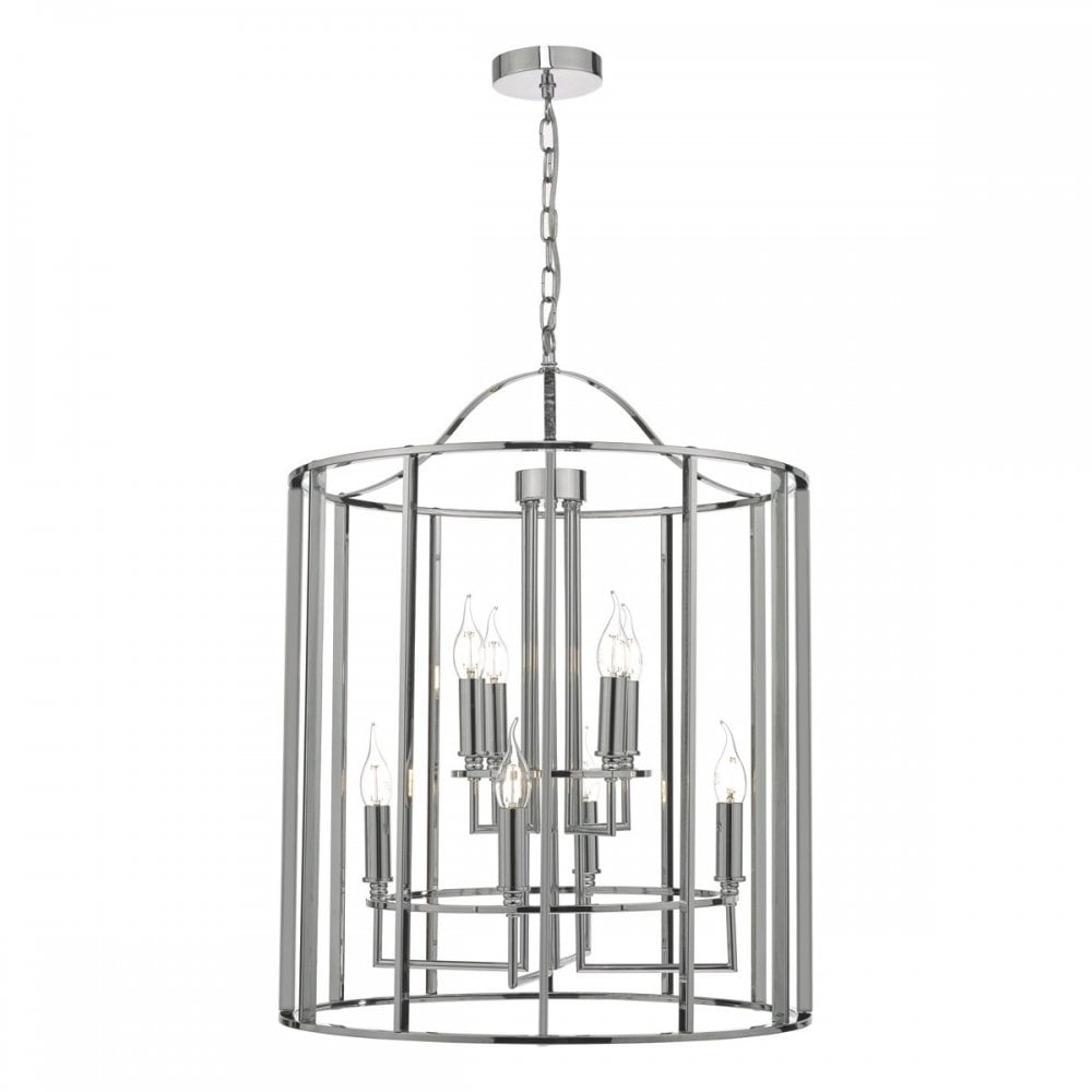 Dar MYK0850 Myka 8 Light Lantern Polished Chrome (C)