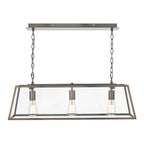 Dar ACA0364 Academy 3 Light Bar Pendant Antique Copper