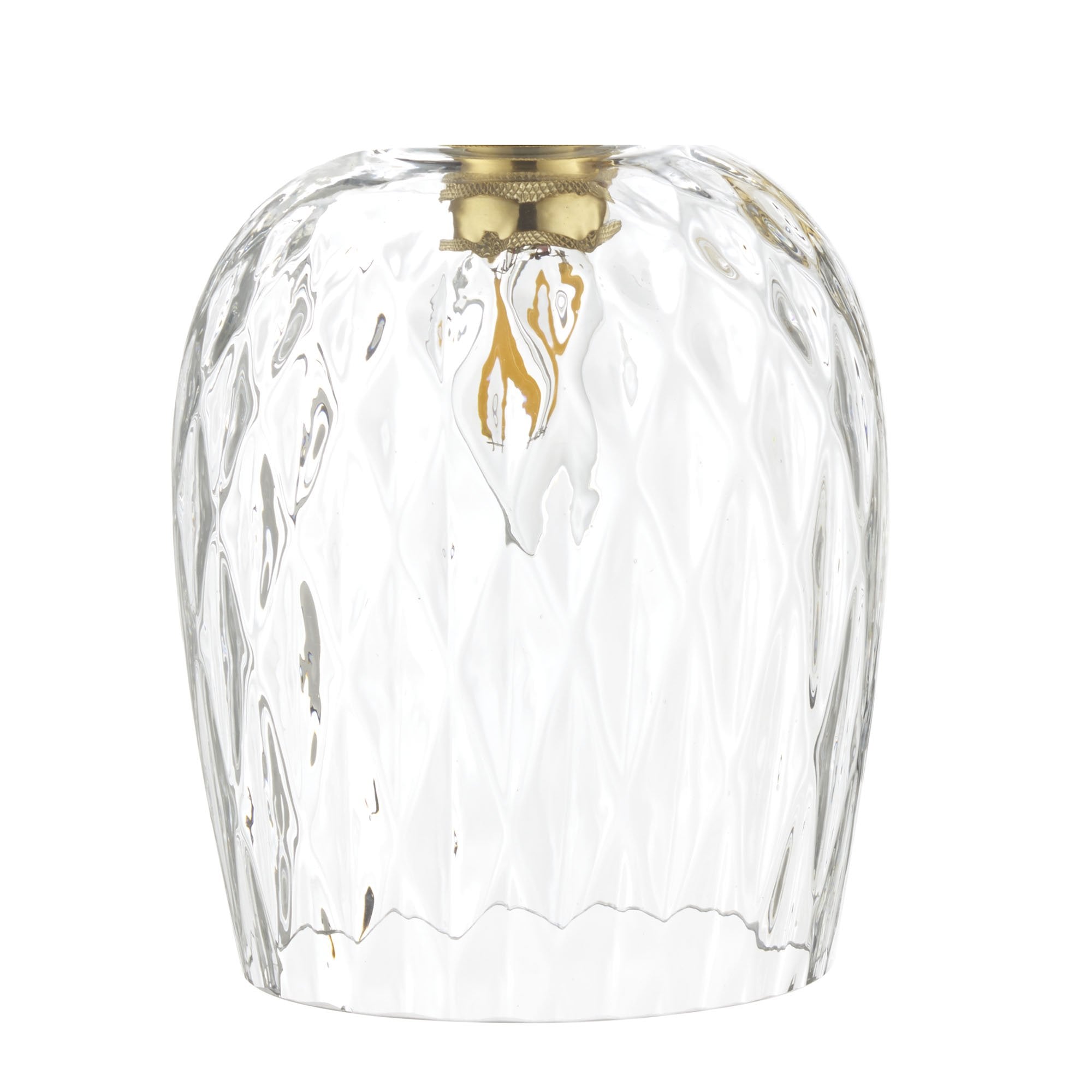 Dar ACC863 Accessory Clear Dimpled Glass Shade Only