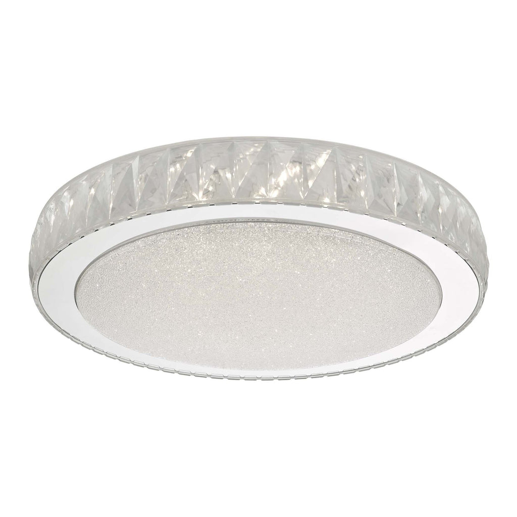 Dar AKE5008 Akelia Flush Acrylic And Stainless Steel Large LED