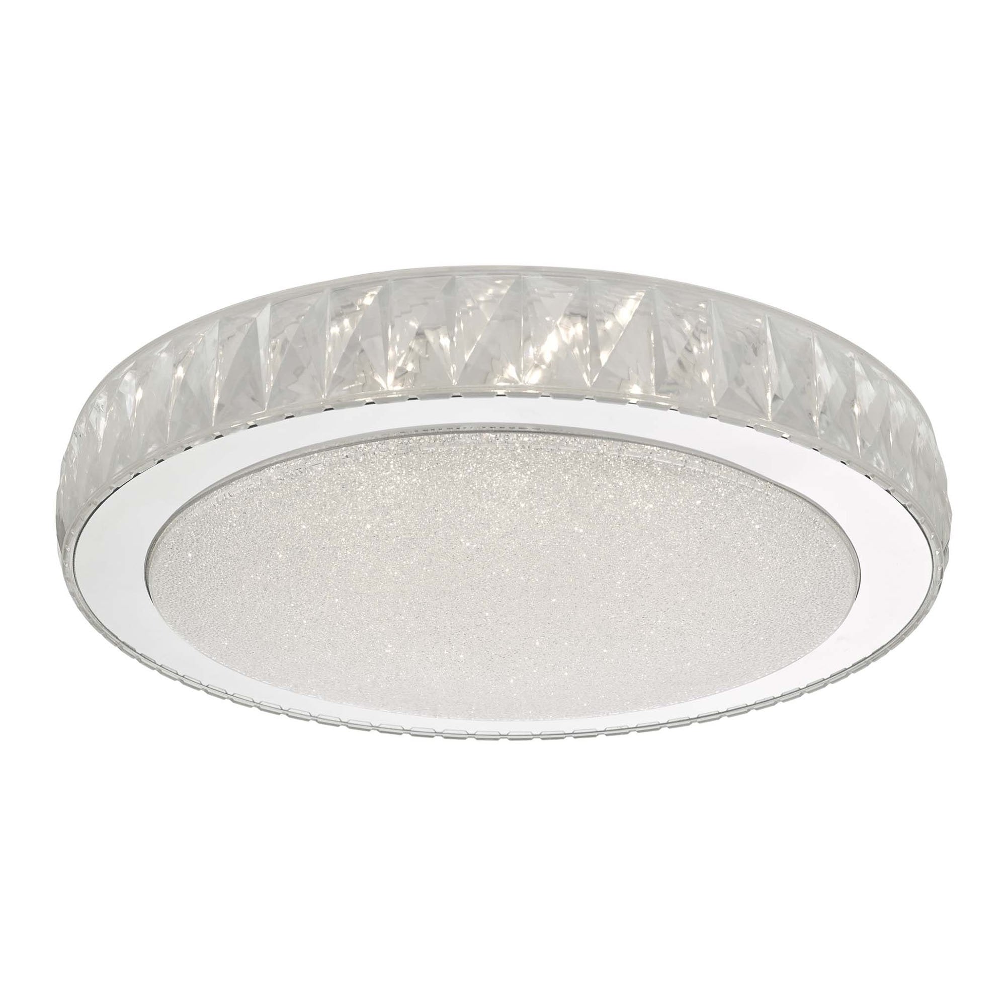 Dar AKE5008 Akelia Flush Acrylic And Stainless Steel Large LED