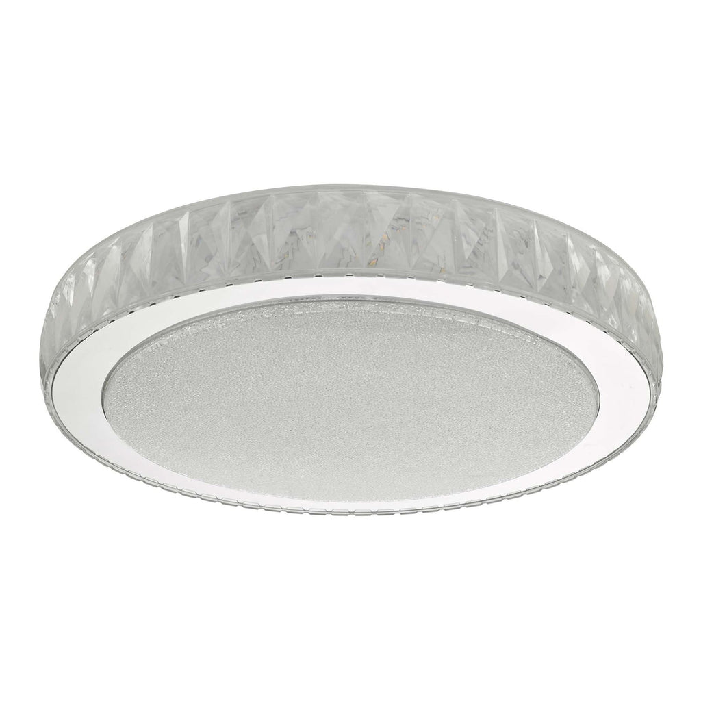 Dar AKE5008 Akelia Flush Acrylic And Stainless Steel Large LED