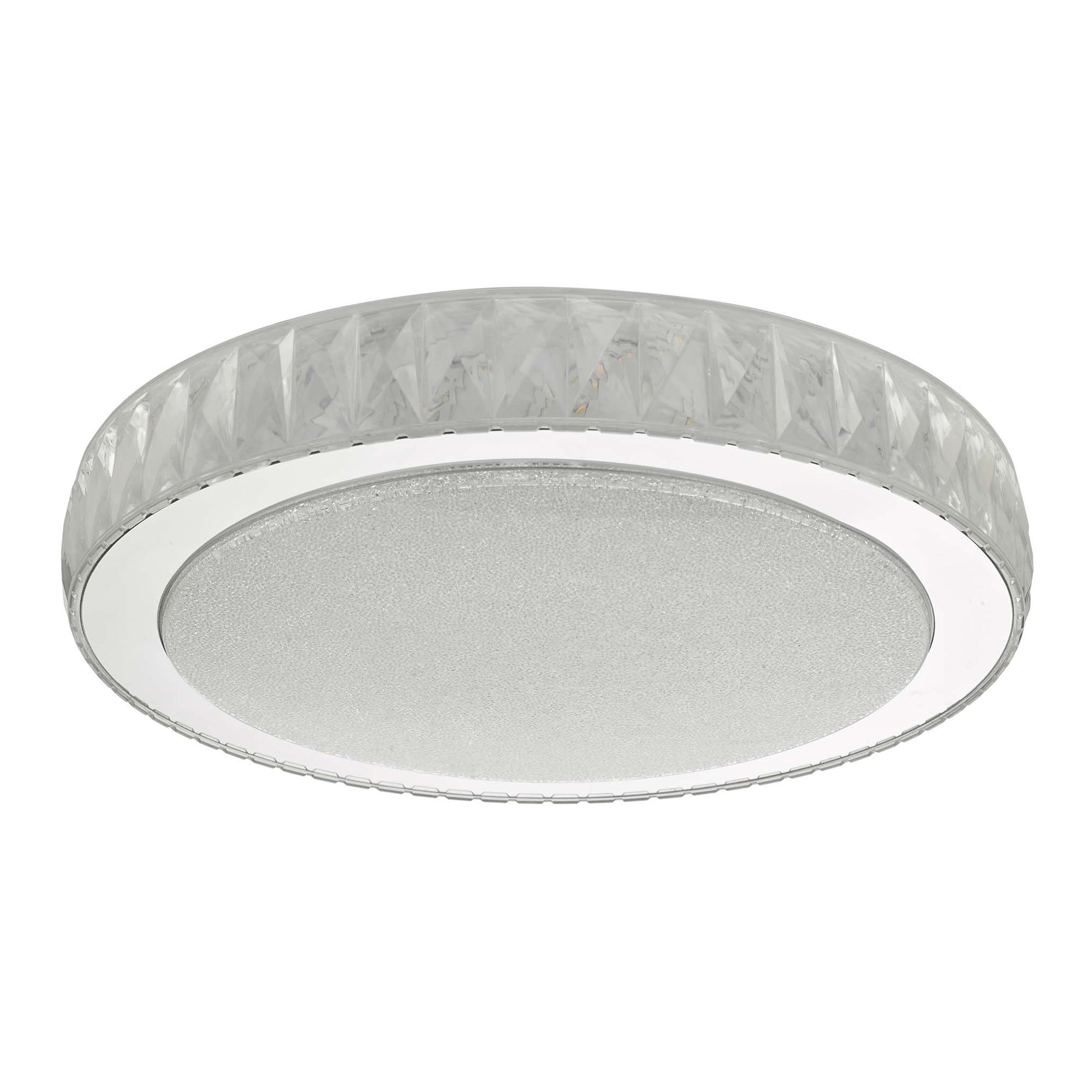 Dar AKE5008 Akelia Flush Acrylic And Stainless Steel Large LED