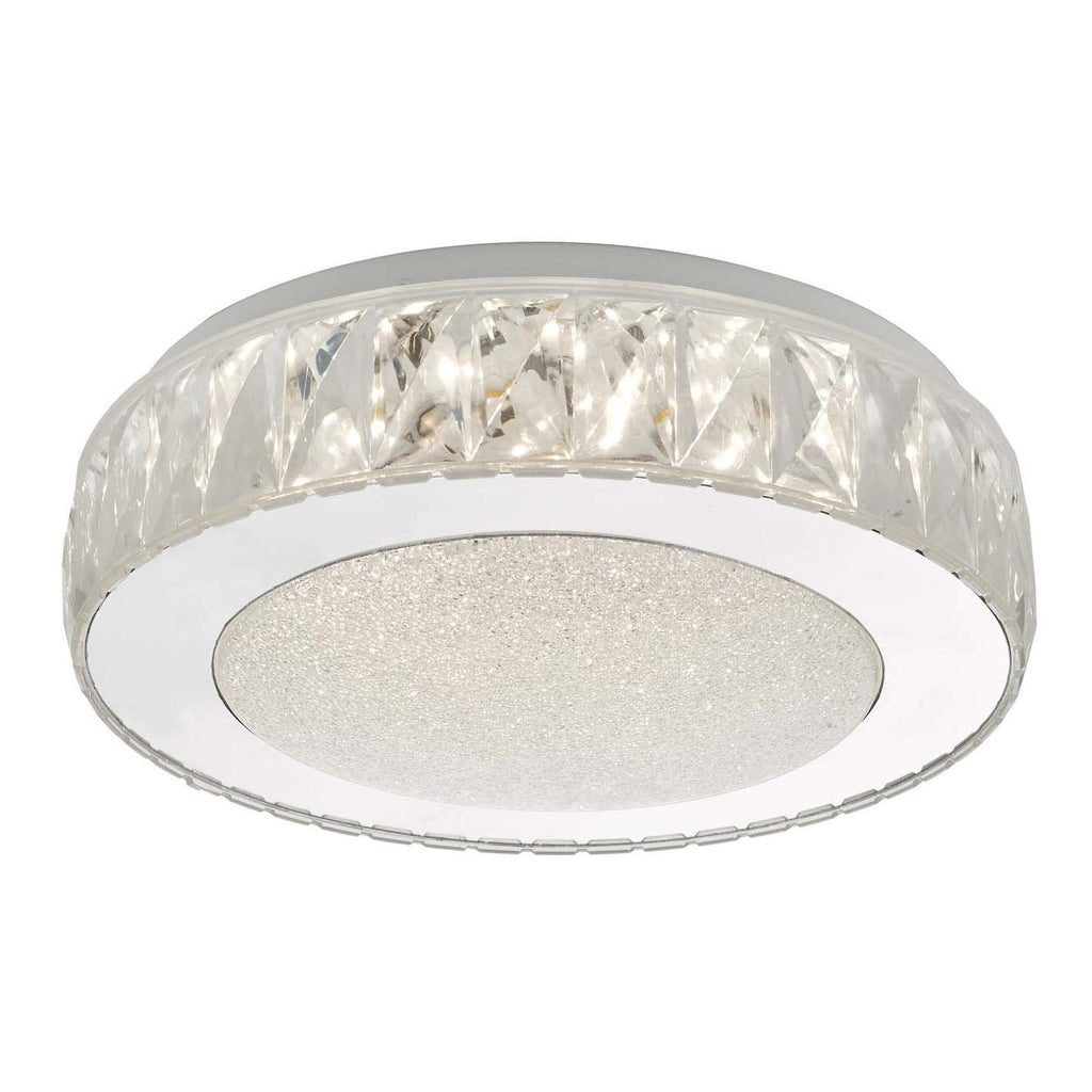 Dar AKE5208 Akelia Flush Acrylic And Stainless Steel Small LED